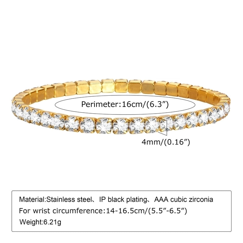 Minimalist Classic Style Heart Shape Titanium Steel Rhinestones Bracelets In Bulk
