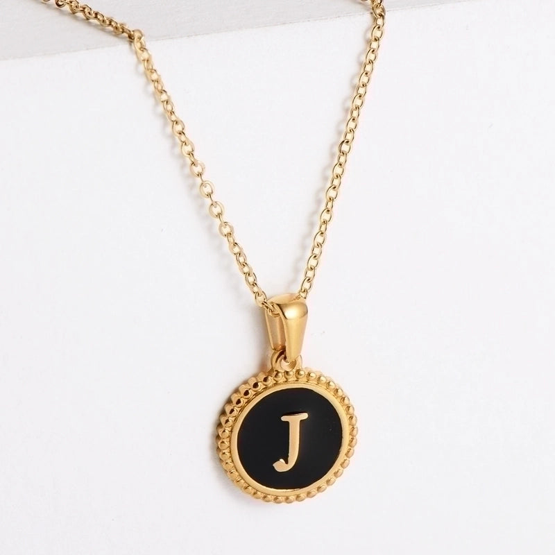 Fashion Letter 304 Stainless Steel No Inlaid 18K Gold Plated Plating Stainless Steel Necklaces