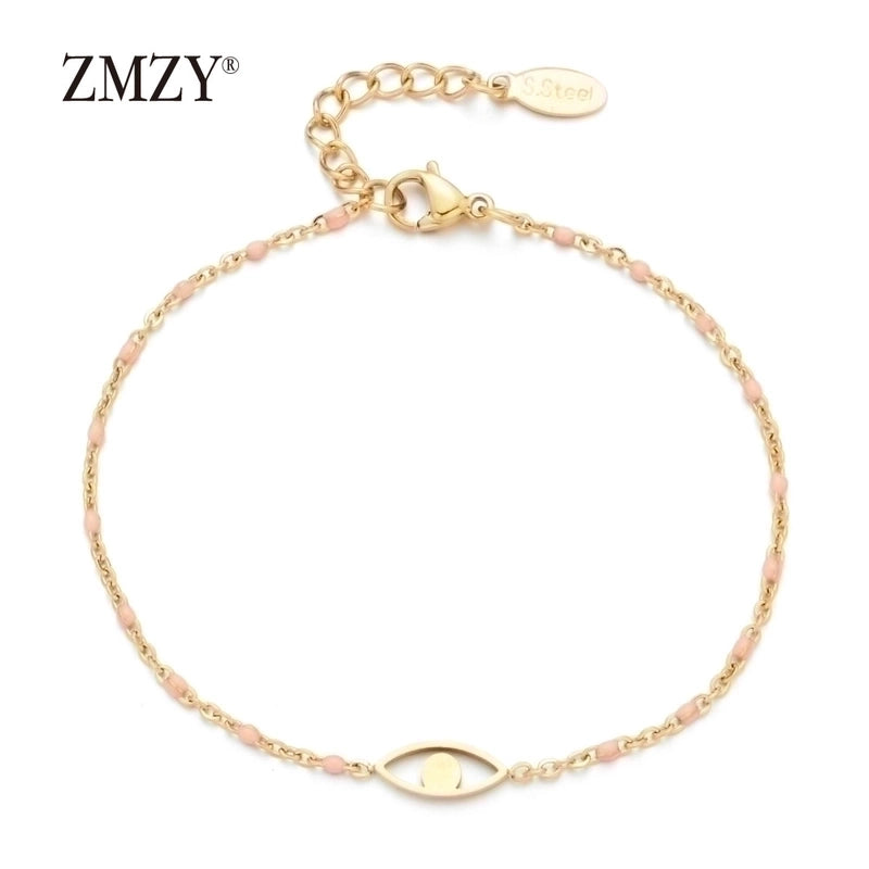 Modern Style Eye Titanium Steel Enamel Bracelets