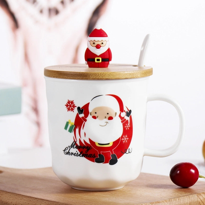 Christmas Christmas Cartoon Ceramics Mug 1 Set