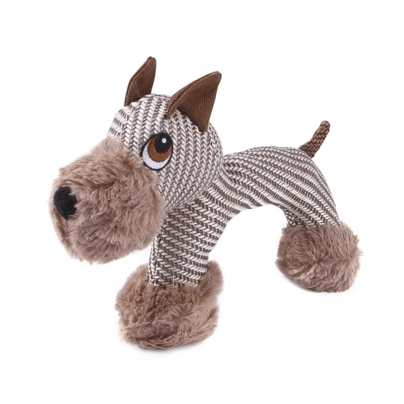 Cute Dog Teething Corduroy Sounding Plush Toy