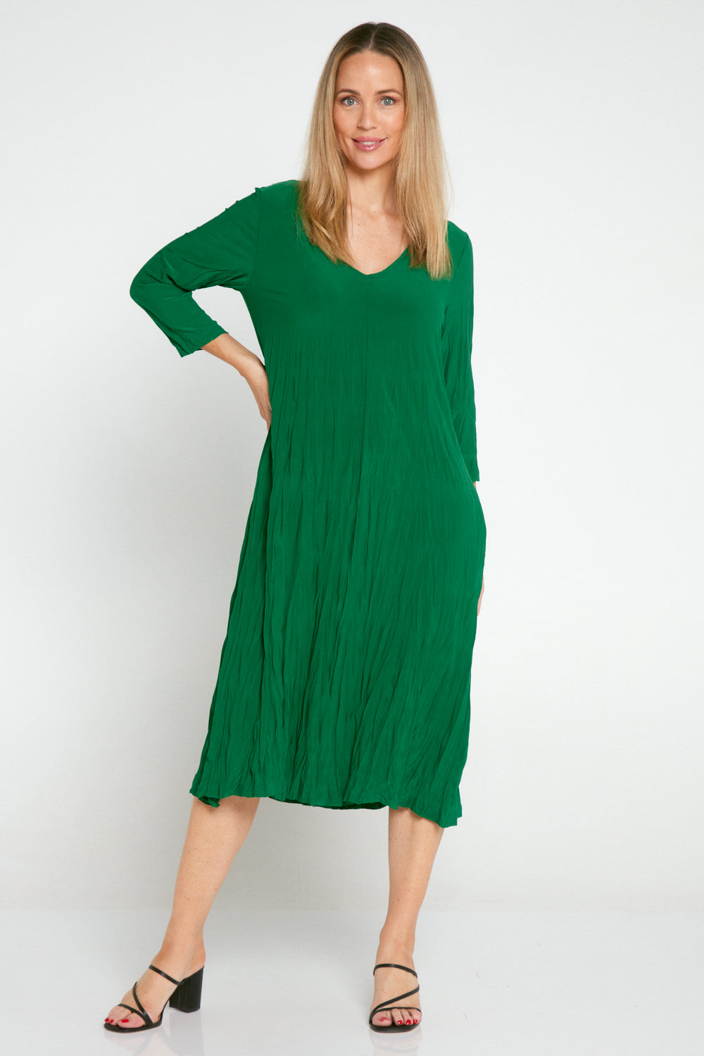 Sleeved Stella Dress - Green