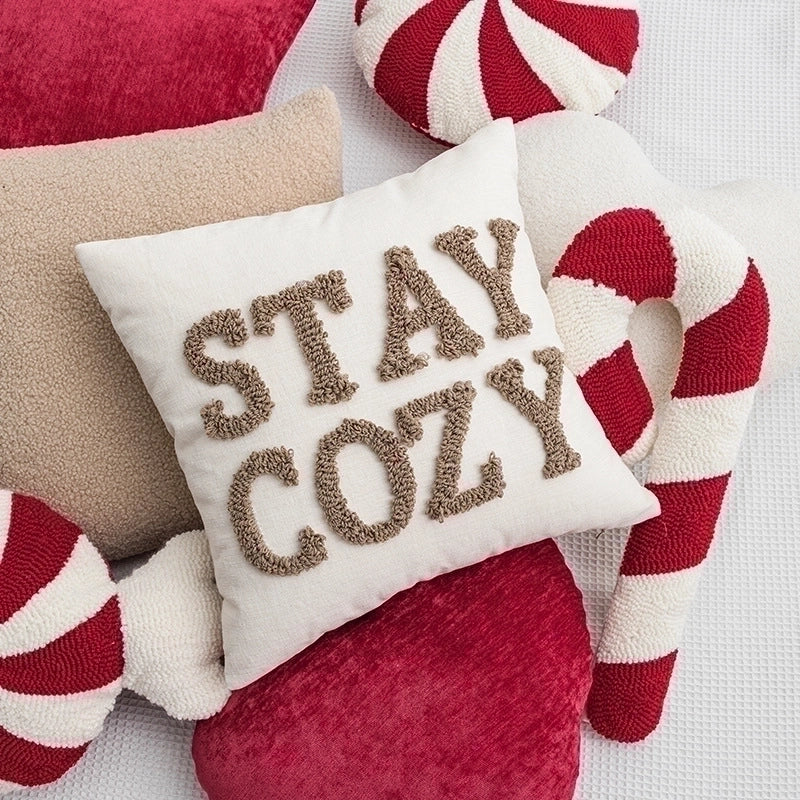 Christmas Casual Retro Heart Shape Candy Solid Color Polyester Throw Pillow Pillow Cases Couch & Sofa Decor