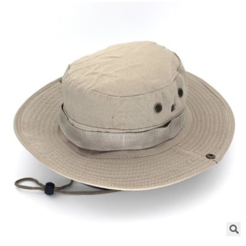 Hot Outdoor Sunscreen Round Edge Hat Mountaineering Hat Camouflage Jungle Hat Benney Hat Men's And Women's Fisherman Hat