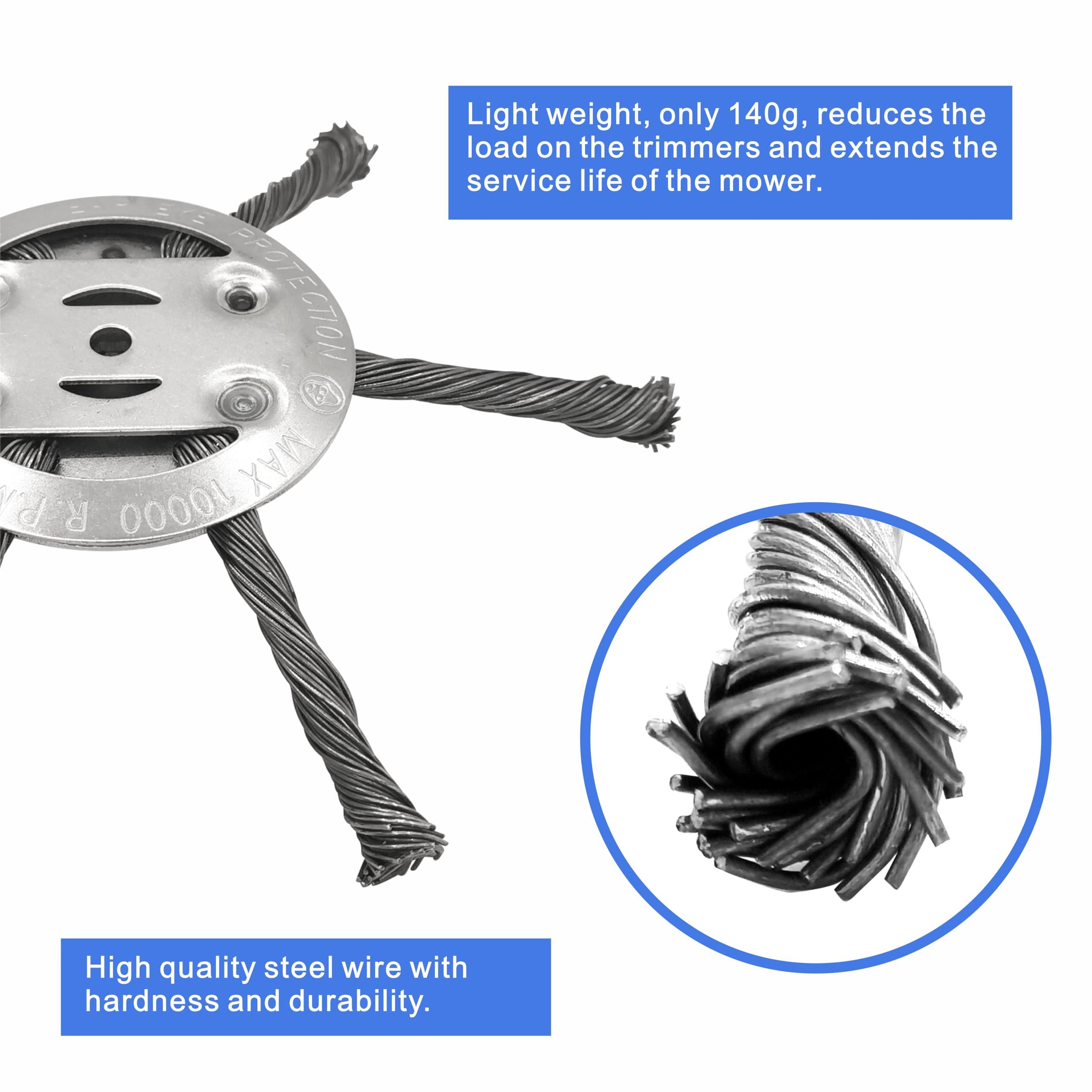 6 inch Steel Wire Weed Brush Cutter Trimmer Head