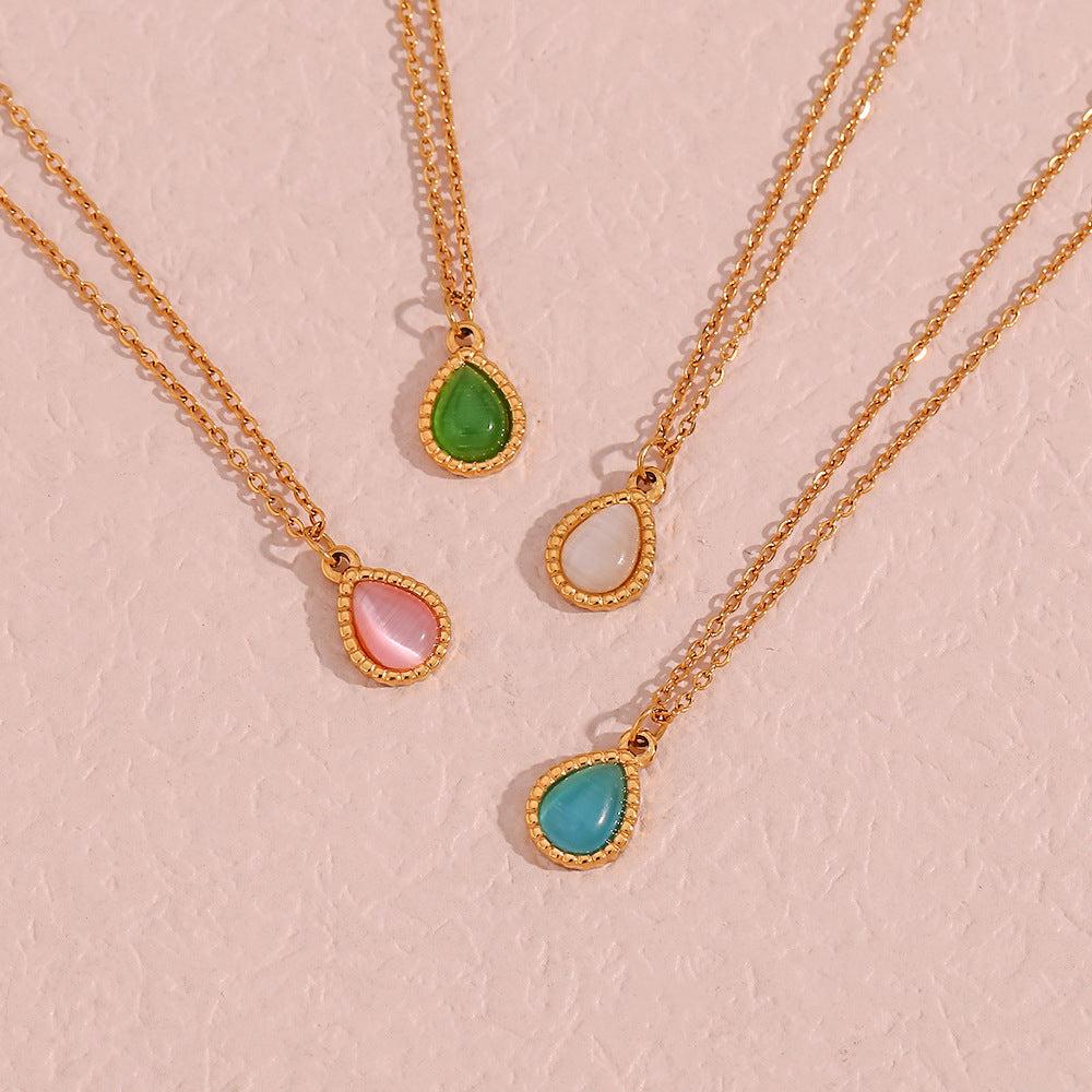 Fashion Geometric Stainless Steel 18K Gold Plated Necklaces
