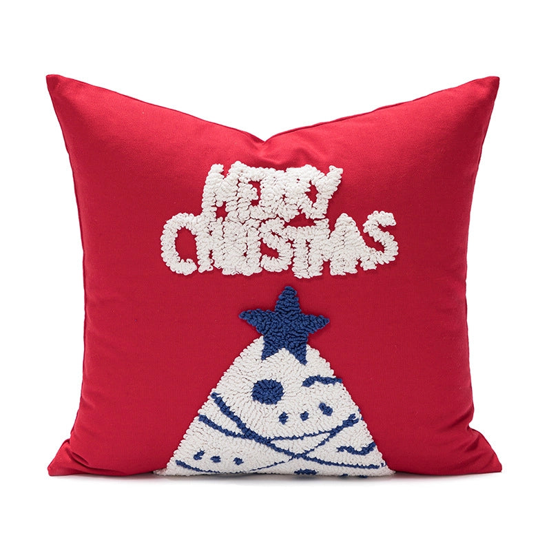 Christmas  Classic Style Christmas Tree Snowman Snowflake Cotton Pillow Cases Couch & Sofa Decor