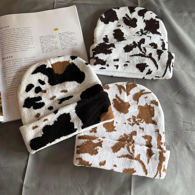 Women's Streetwear Leopard Eaveless Wool Cap
