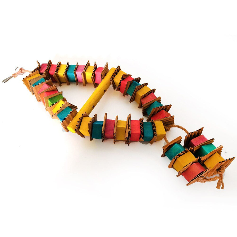 Colorful Wooden Chewing Toy For Bird