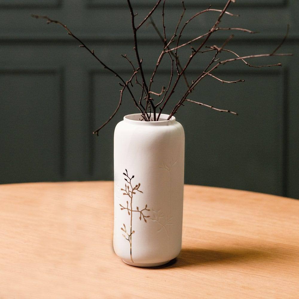 Porcelain Vase Medium - Gold Branch