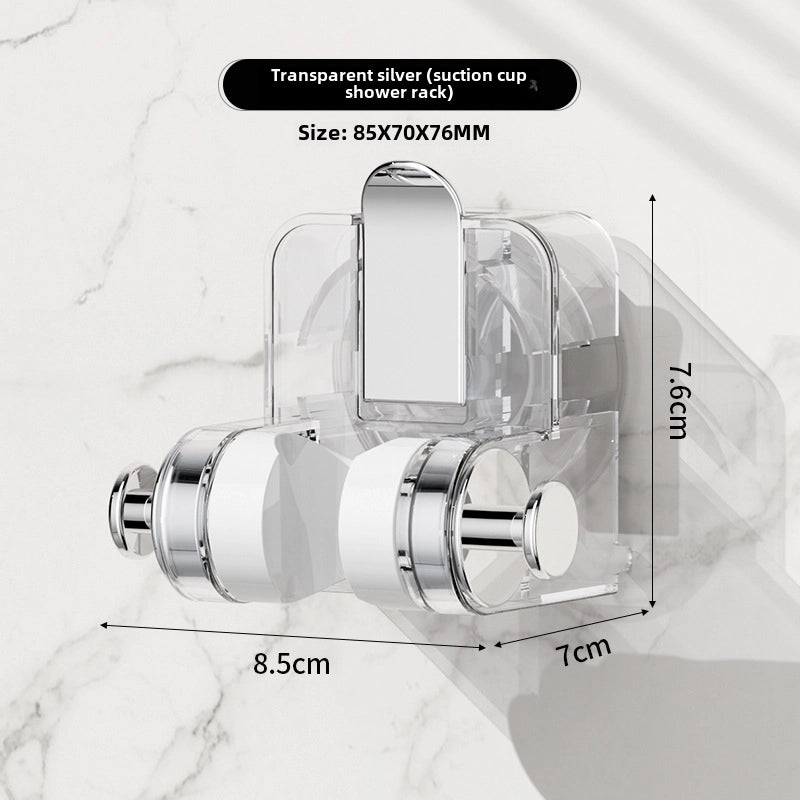 Suction Cup Shower Bracket Removable Bathroom Bathroom Shower Head Holder Adjustable Moisture-proof Shower Rack