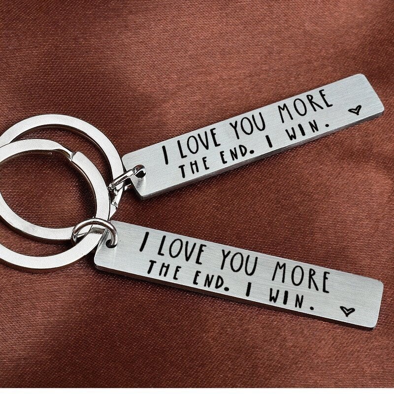 49% OFF⇝💓 I Love You More The End I WinFunny Birthday Keychain