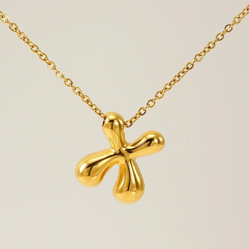 Basic Classic Style Letter 304 Stainless Steel 18K Gold Plated Plating Pendant Necklace