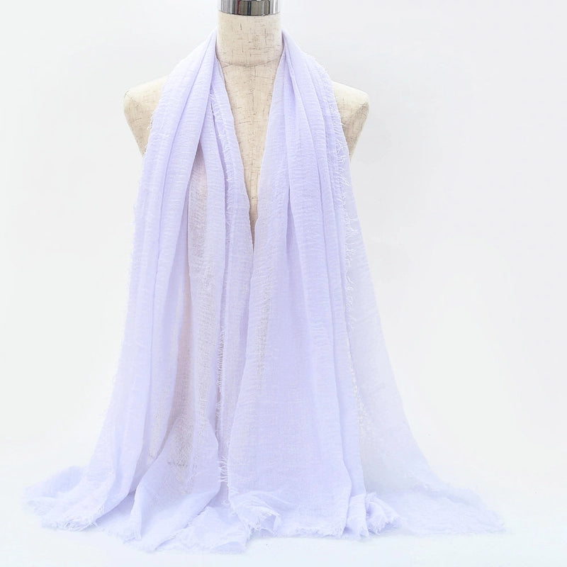 Women's Elegant Minimalist Solid Color Cotton Shawl
