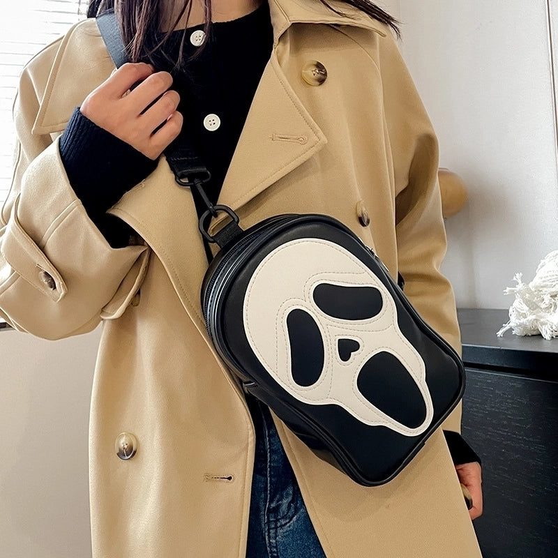 Women's Streetwear Skull Pu Leather Waist Bags