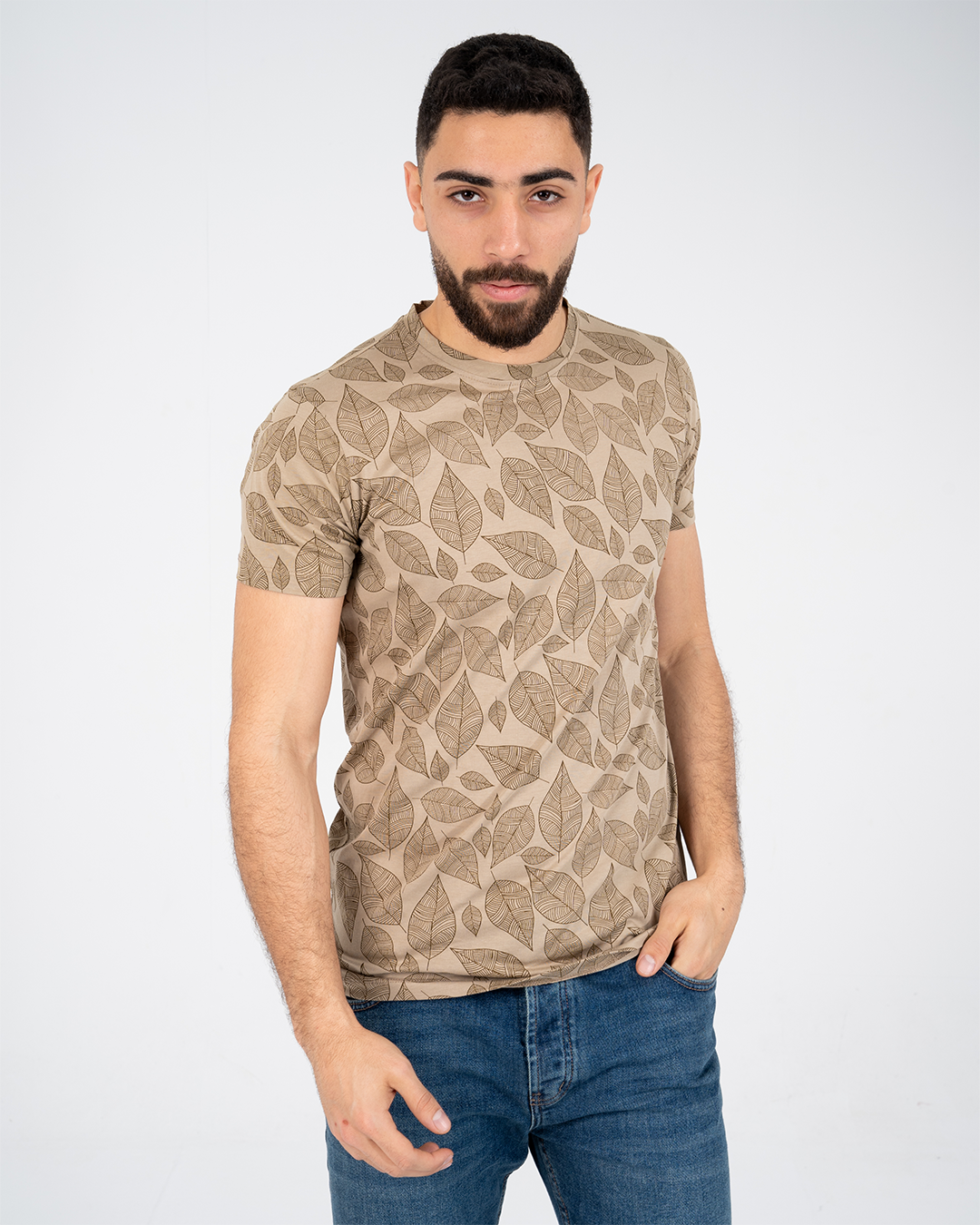 Leaf Printed Mens T-shirt
