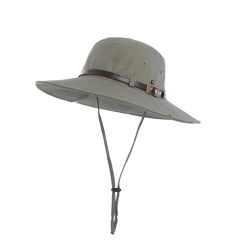 Unisex Casual Minimalist Letter Solid Color Embroidery Big Eaves Bucket Hat