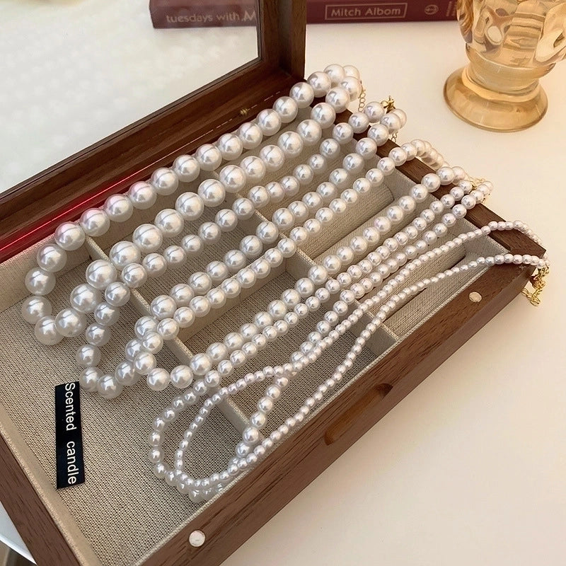 Round Pearl Plating Women's Necklace