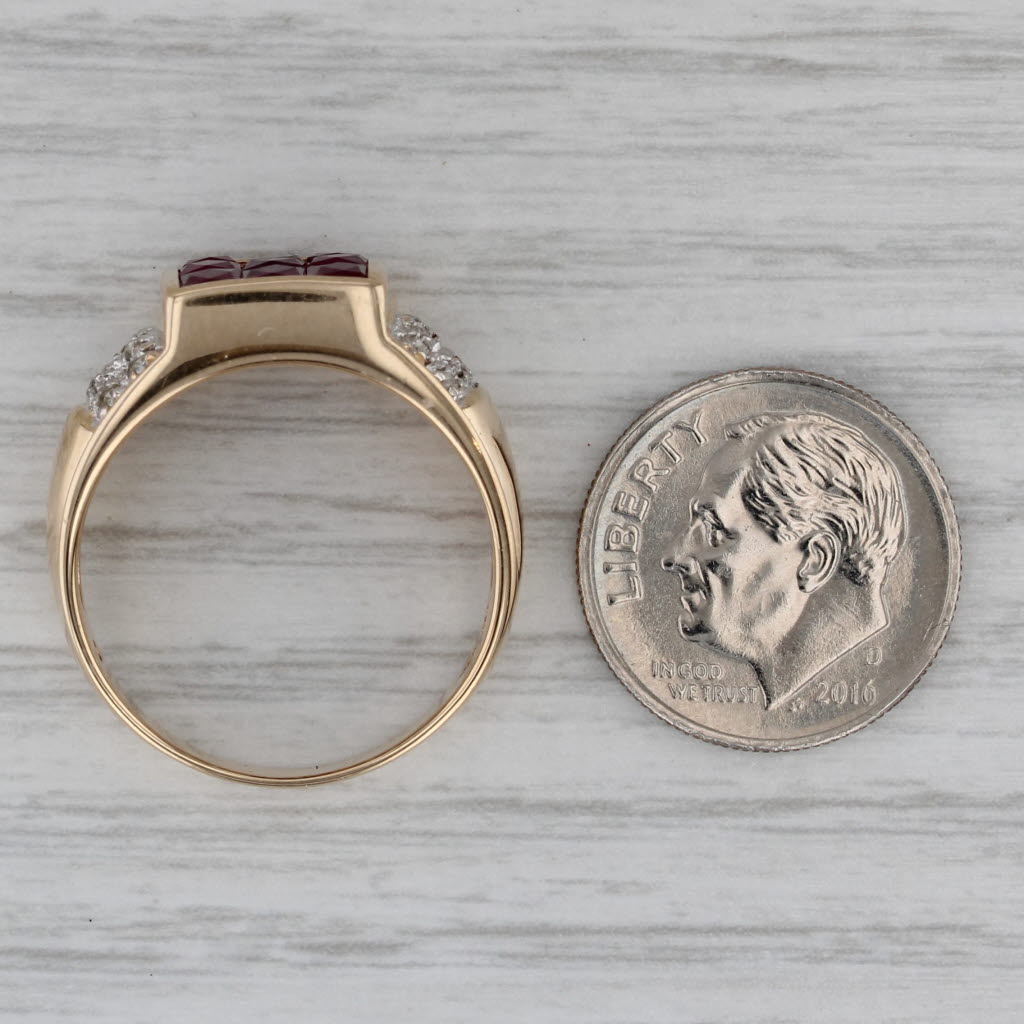 2.19ctw Ruby Diamond Ring 14k Yellow Gold Size 9