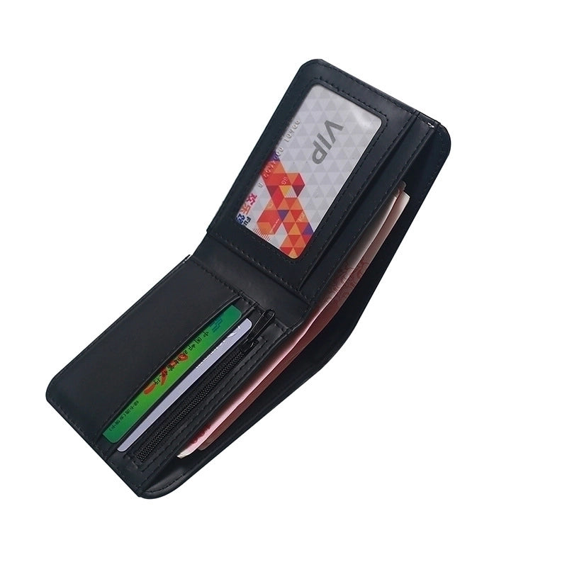 Men's Skull PVC Open Small Wallets