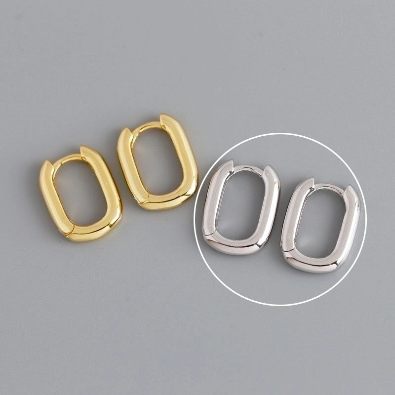 2 Pieces Minimalist Geometric Copper Plating Ear Studs 1 Pair