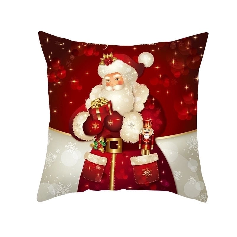 Christmas Classical Cute Ethnic Style Cartoon Santa Claus Fibre Peach Skin Pillow Cases Couch & Sofa Decor