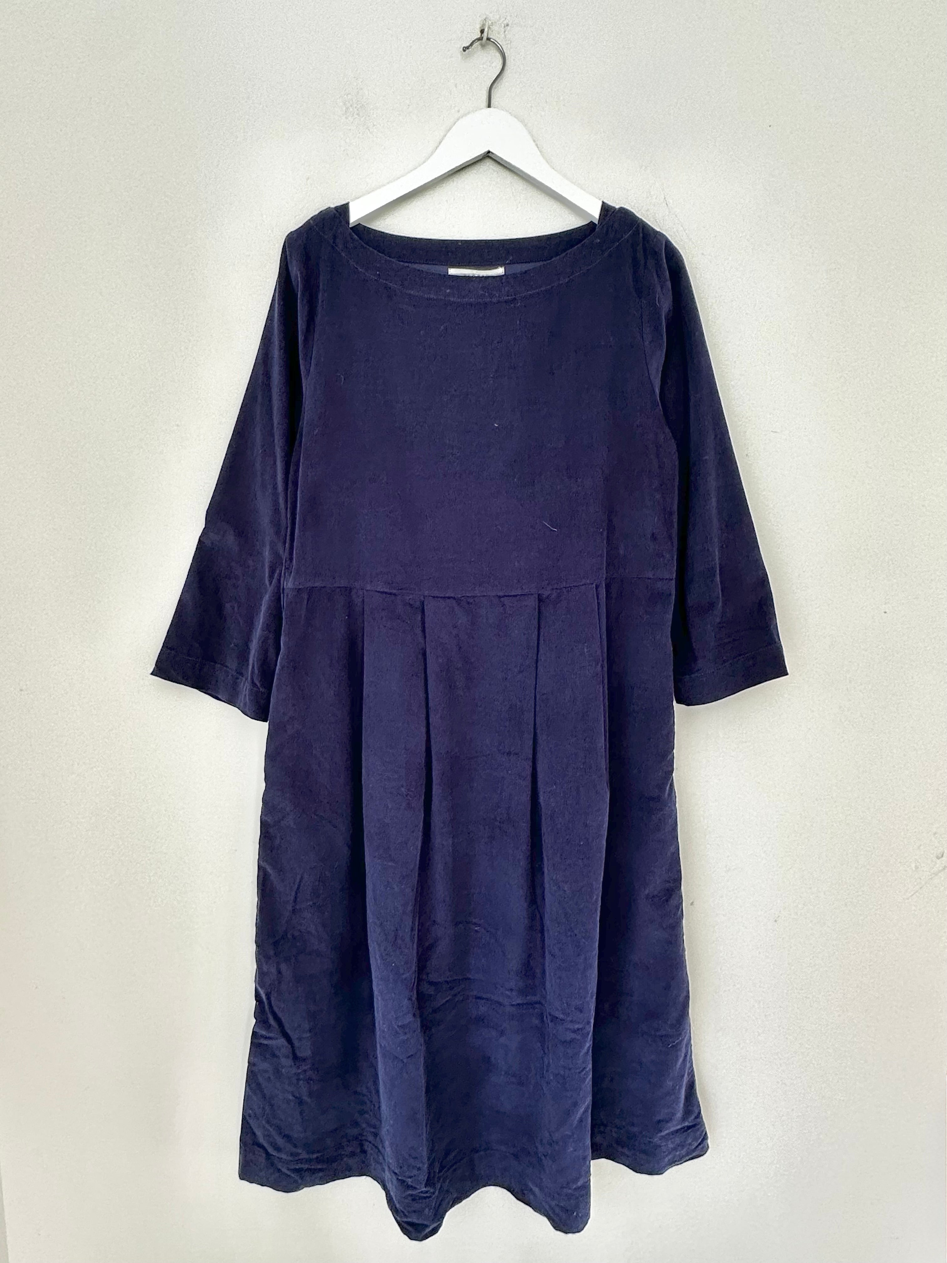 laura dress-indigo cord