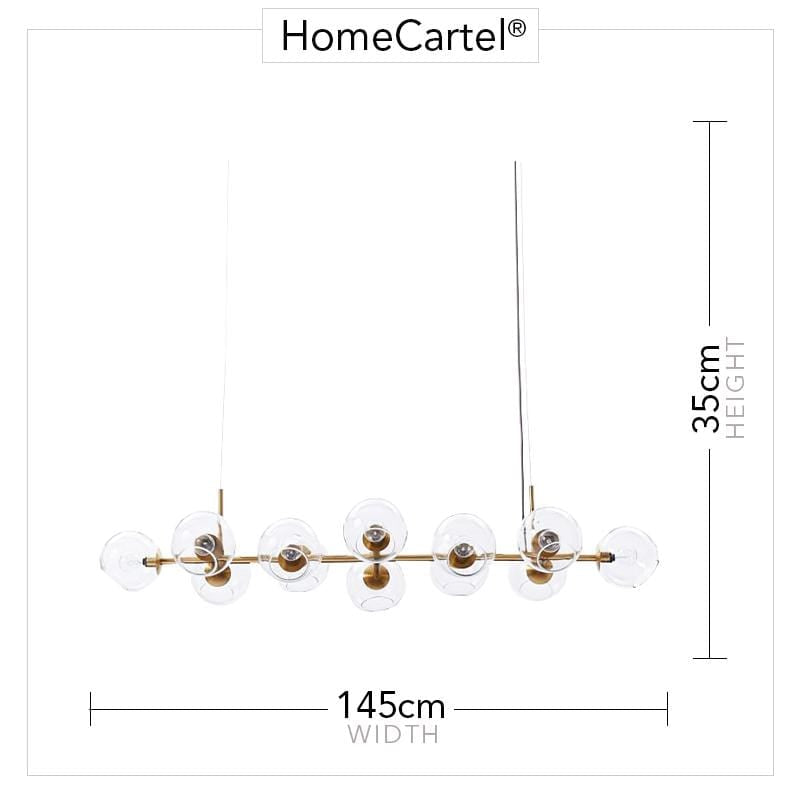 Eira 12 Staggered Glass | Chandelier