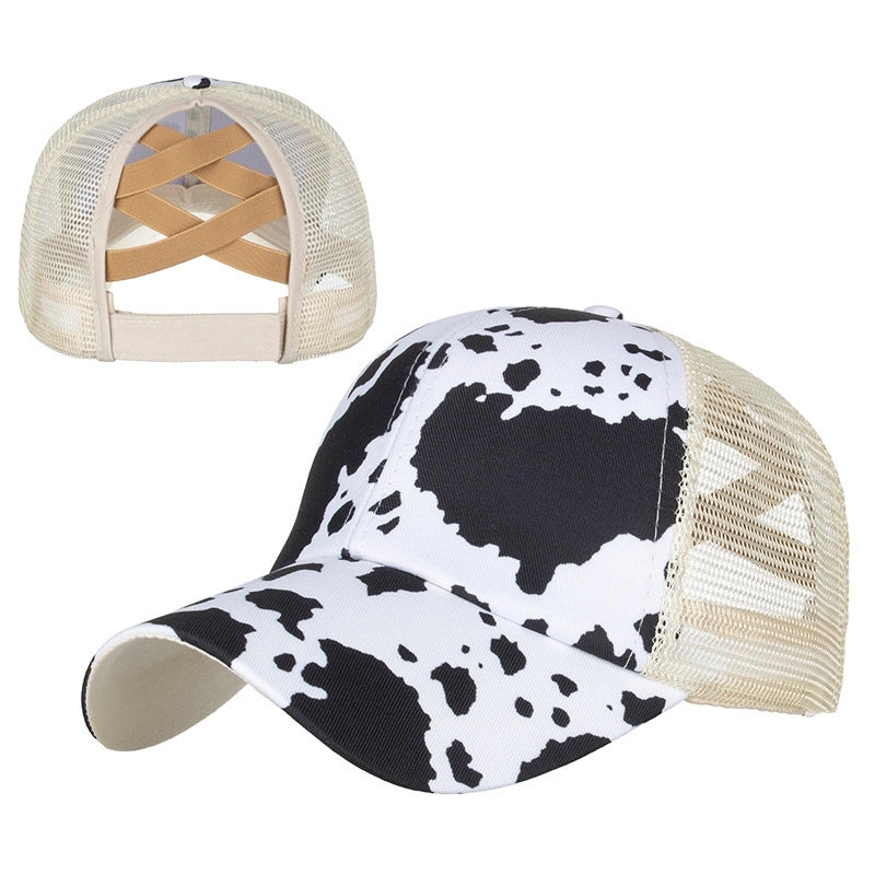 Women's Commute Color Block Patchwork Flat Eaves Baseball Cap