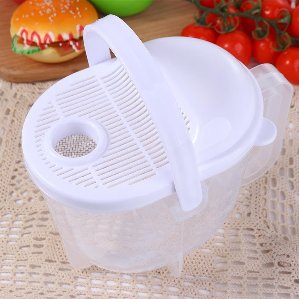 Rice Washer. Manual Plastic Rice Cleaner Washing Bowl With Handle