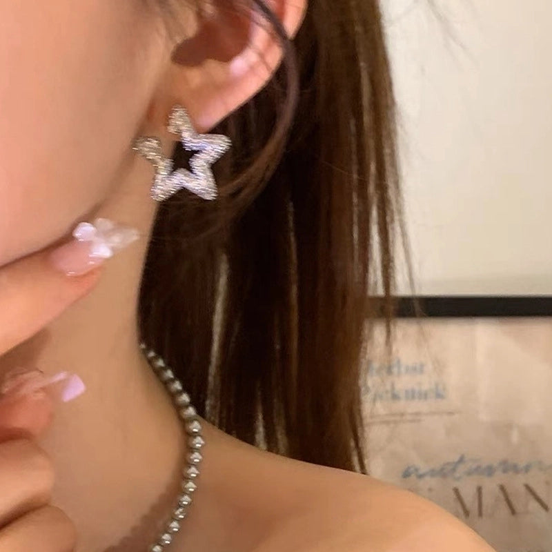 1 Pair Fashion Heart Shape Flower Bow Knot Inlay Copper Alloy Artificial Pearls Zircon Earrings