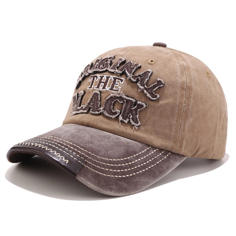 Unisex Retro Letter Curved Eaves Baseball Cap