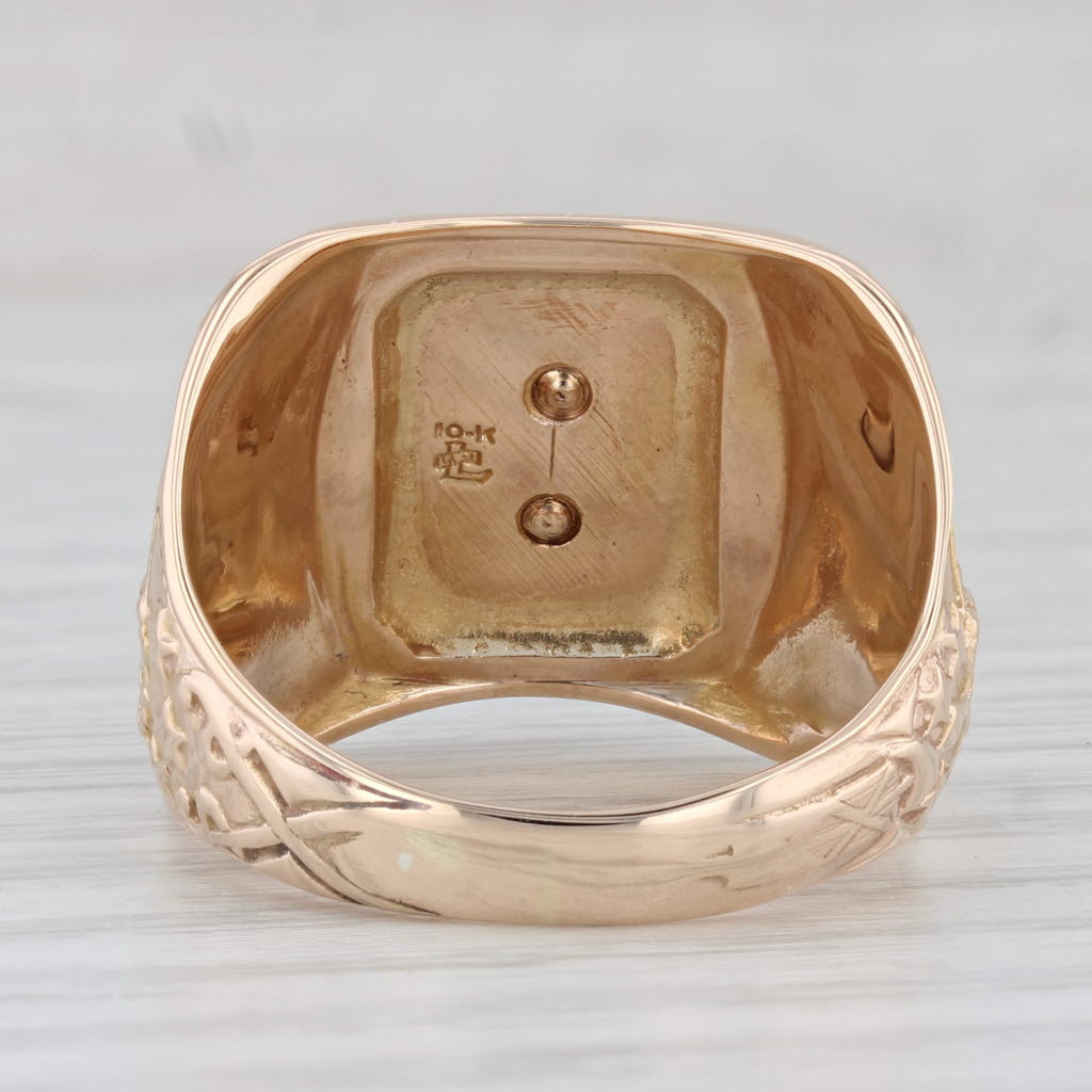 VFW Past Post Commander Cross Signet Ring 10k Gold Veterans Foreign Wars