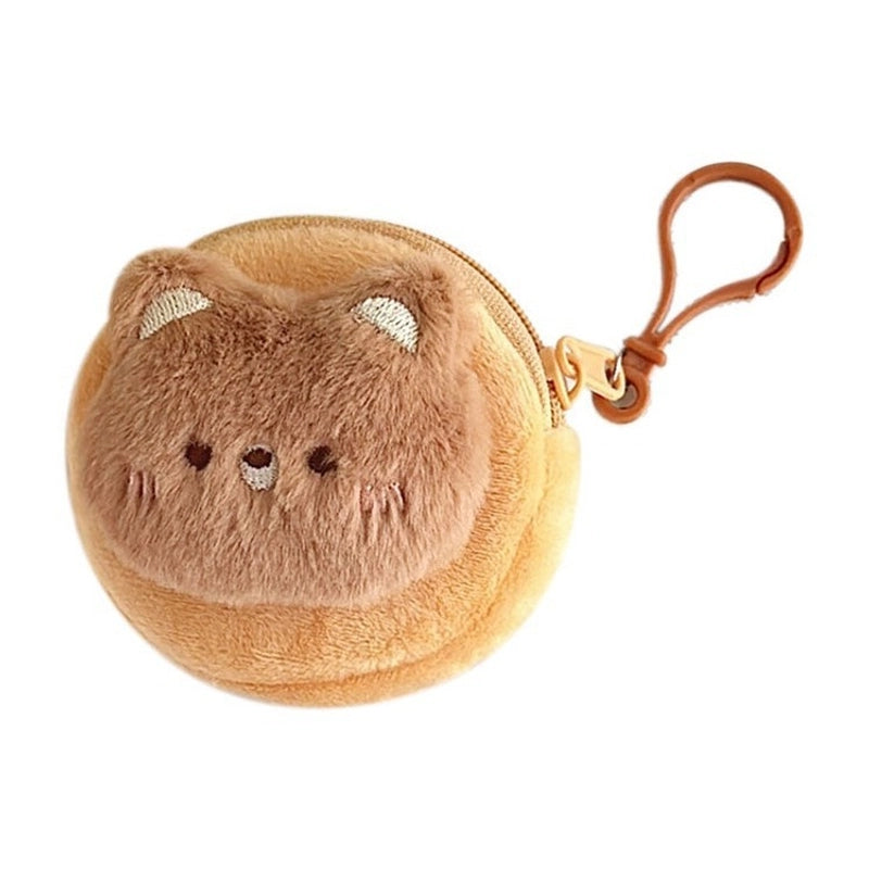 Unisex Animal Capybara Plush Side Zipper Coin Purses
