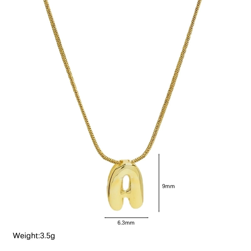 Basic Modern Style Classic Style Letter 304 Stainless Steel Brass Plating Pendant Necklace