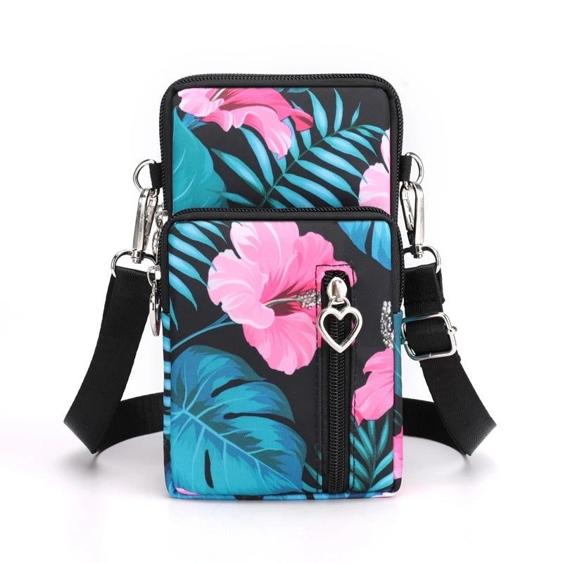 Women'S Nylon Solid Color Fashion Zipper Phone Wallet