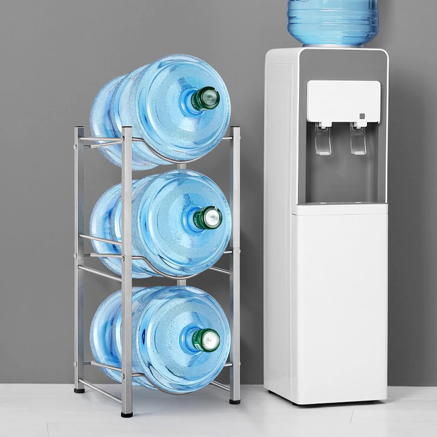 3 Tier Bottle Rack. Metal Water Bottle Holder Storage Rack