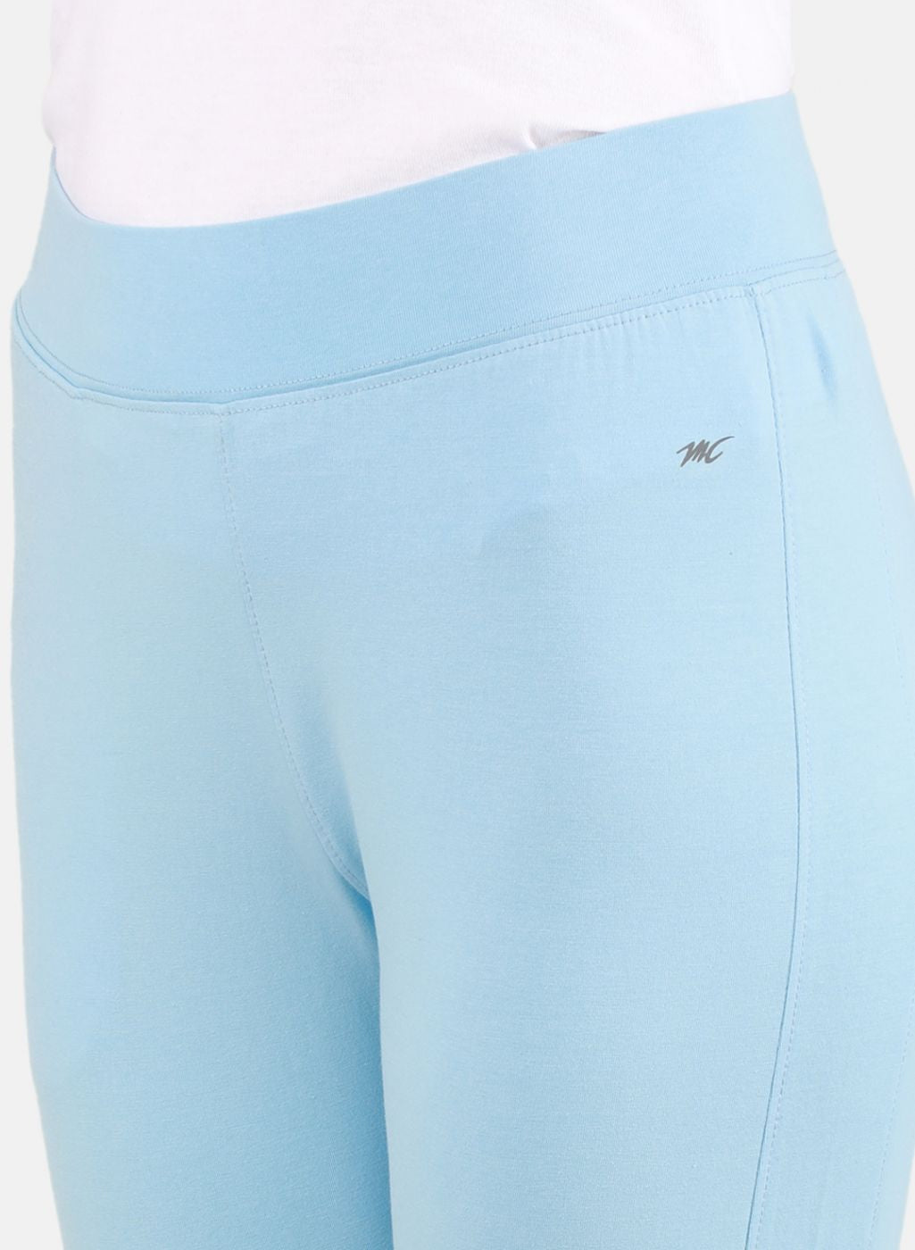 Women Sky Blue Solid Capri