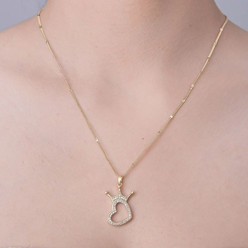 Minimalist Devil's Eye Cherry Heart Shape Stainless Steel Titanium Steel Polishing Plating Inlay Zircon Pendant Necklace