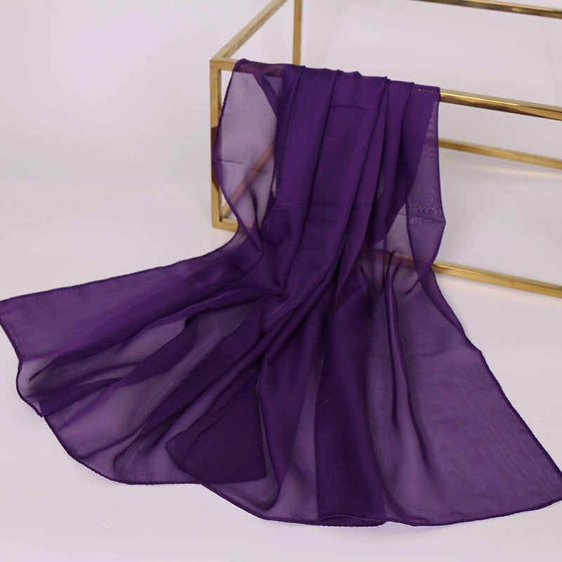 Women's Streetwear Solid Color Chiffon Scarves & Gloves