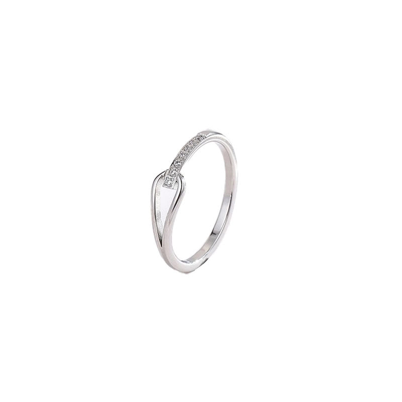 Titanium Steel 18K Gold Plated Minimalist Inlay Solid Color Rhinestones Rings