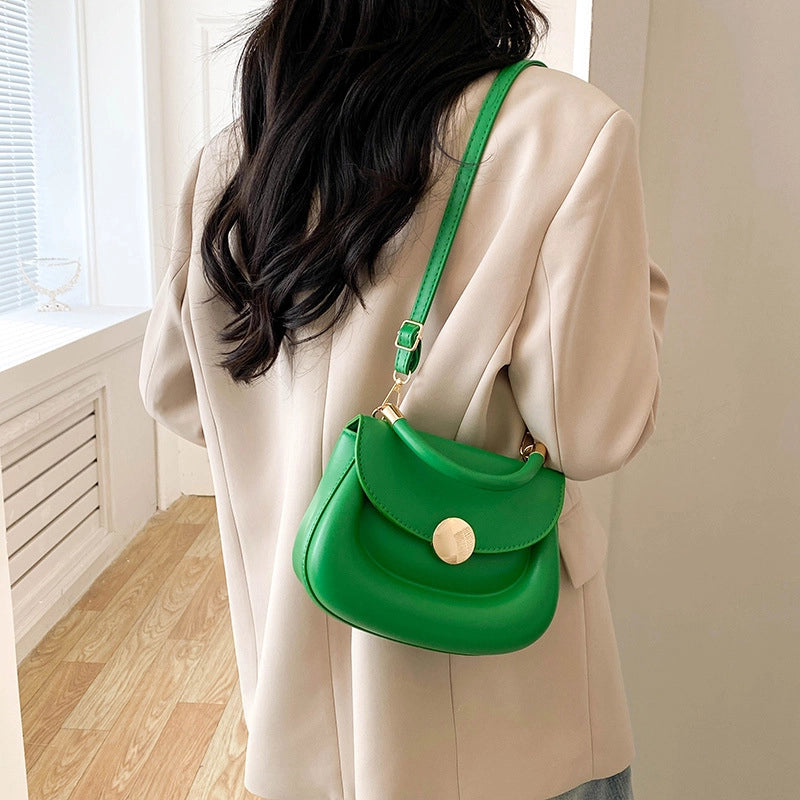 Women's Small Summer Pu Leather Streetwear Square Bag