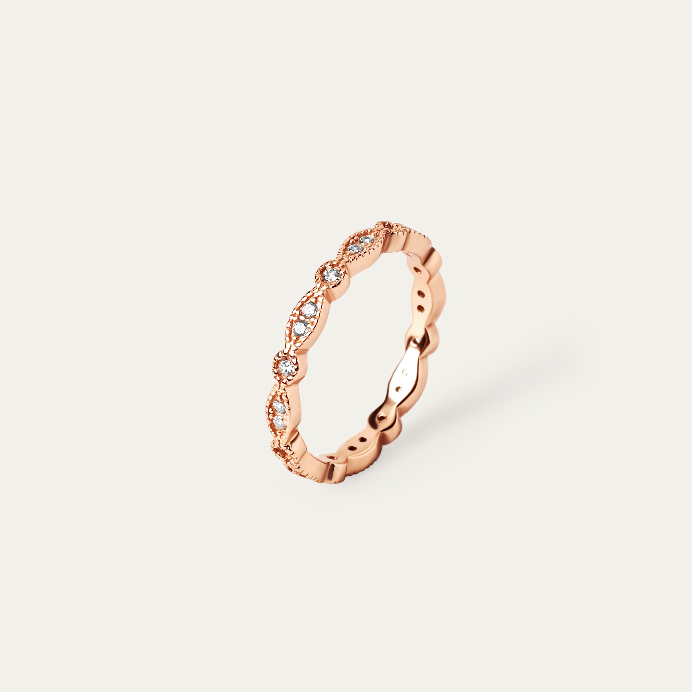 Millie Ring (18K Rose Gold Vermeil. Size 4)