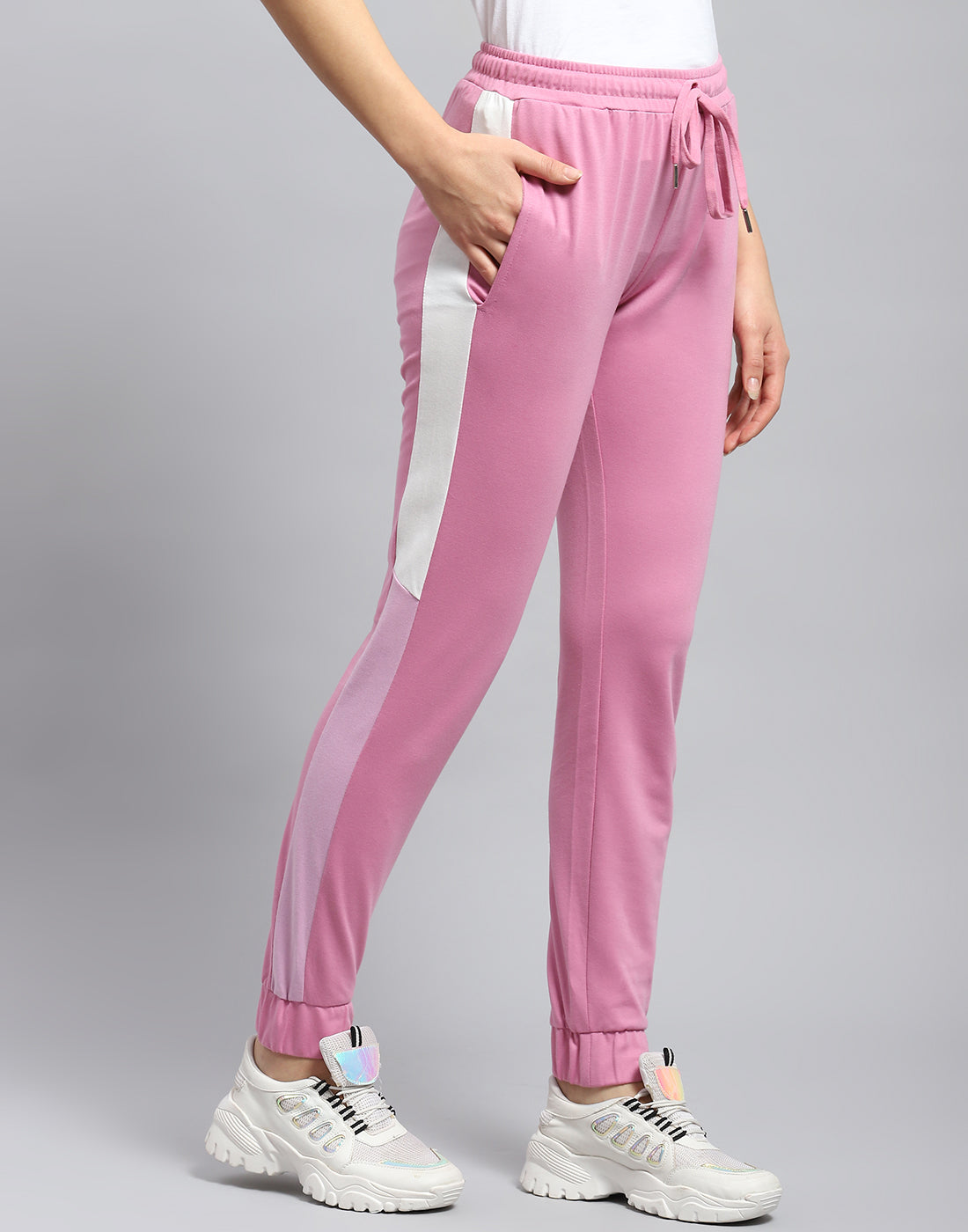 Women Mauve Printed Regular Fit Lower