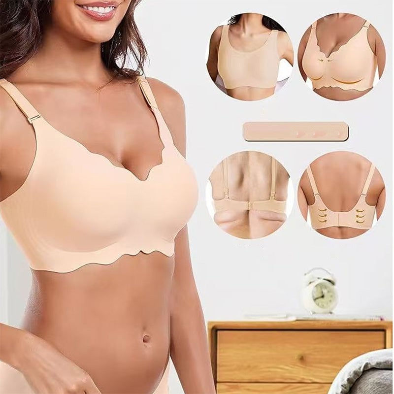 Reggiseno push-up senza ferretto con scollo a V profondo