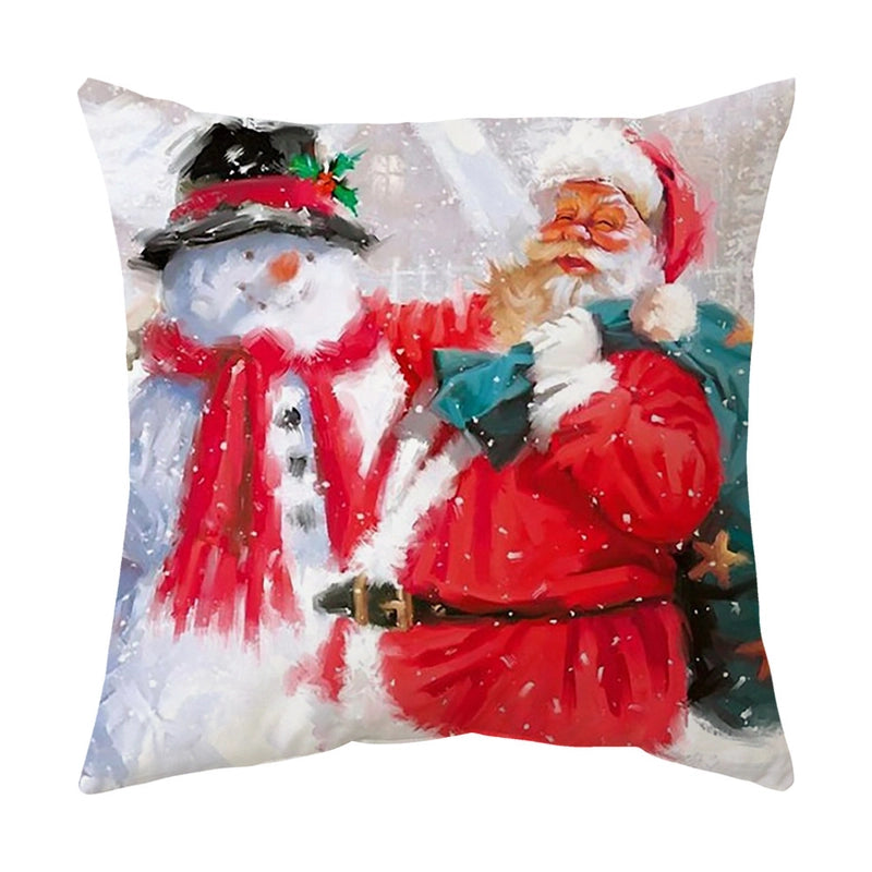 Fashion Christmas Tree Santa Claus Elk Polyester Pillow Cases
