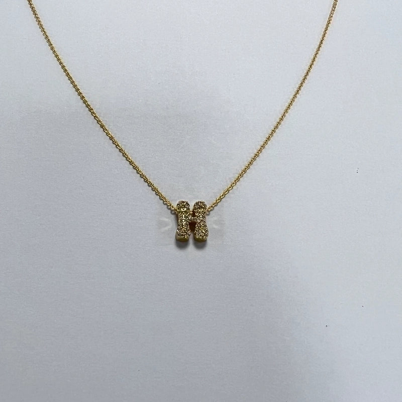 Minimalist Letter Copper Zircon Necklace In Bulk