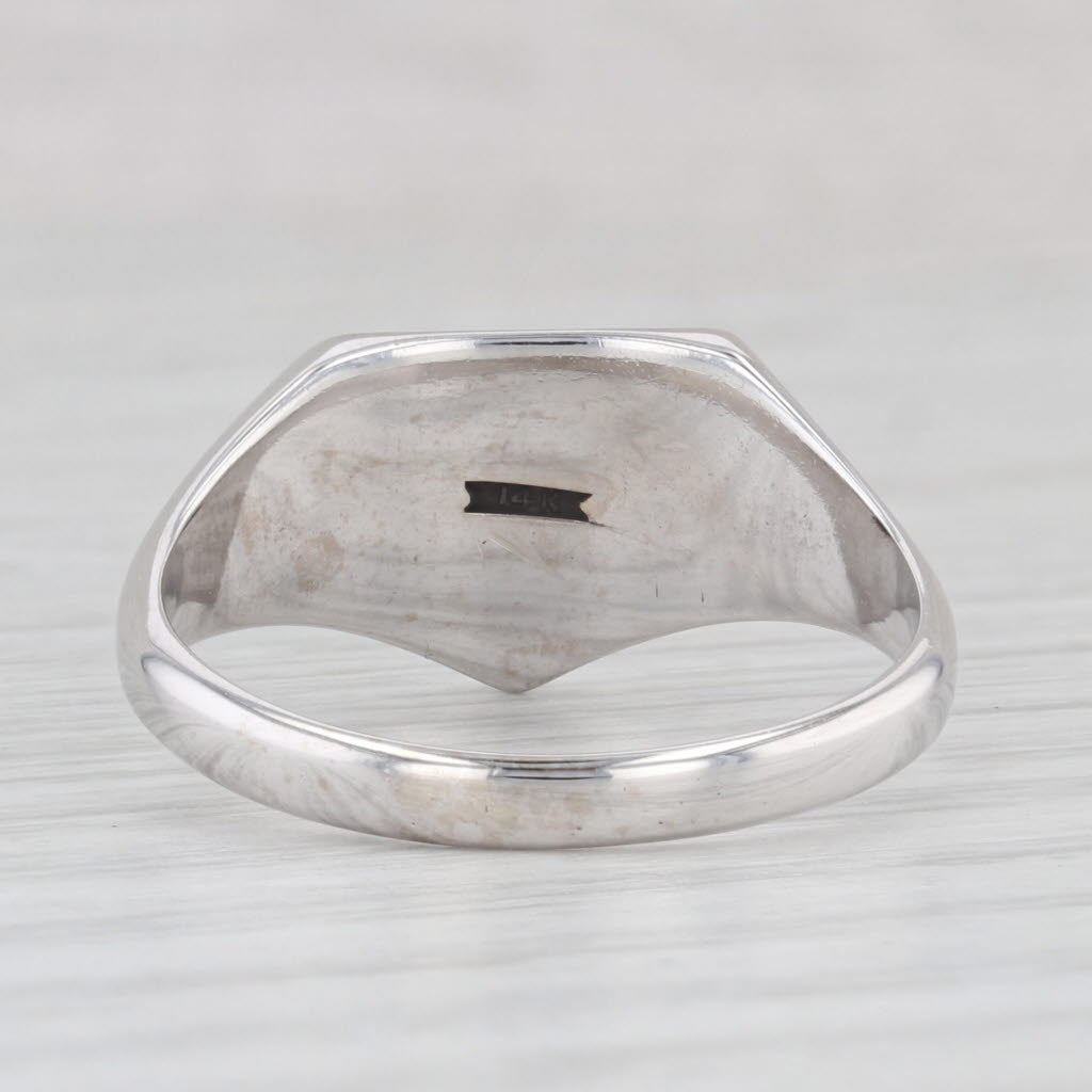 Vintage Unique 32nd Degree Scottish Rite Masonic Signet Ring 14k White Gold