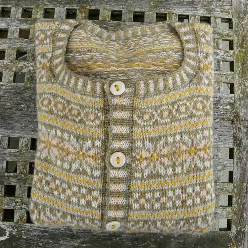 Vintage Fairisle Icelandic Knit Jacquard Warmth Cardigan Unisex