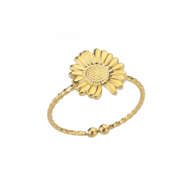 Minimalist Geometric Round Heart Shape 304 Stainless Steel 18K Gold Plated Plating Open Rings